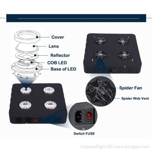 High power Unique designed COB LED Spider 4 plant grow light